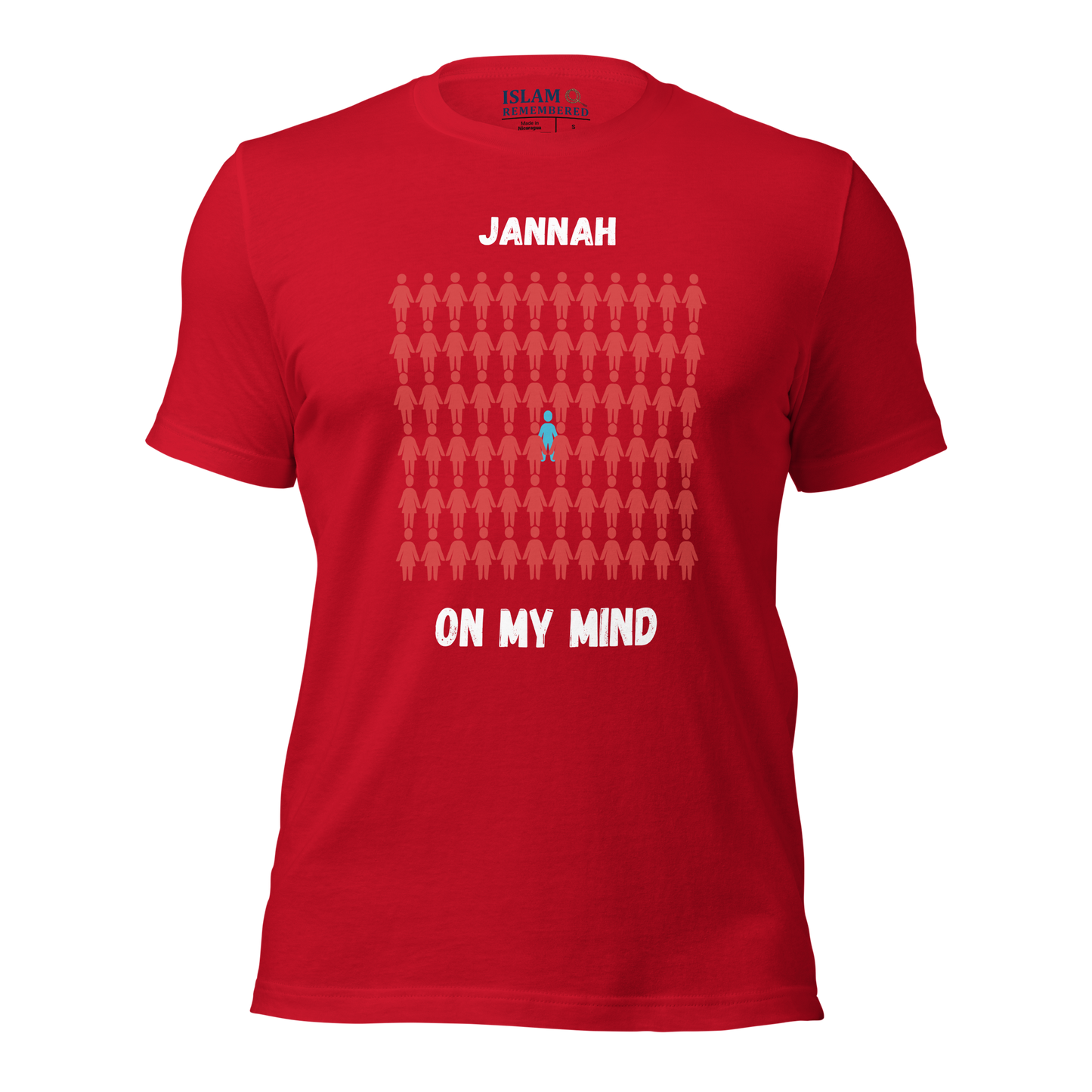 MEN's T-Shirt - JANNAH ON MY MIND - White/Blue