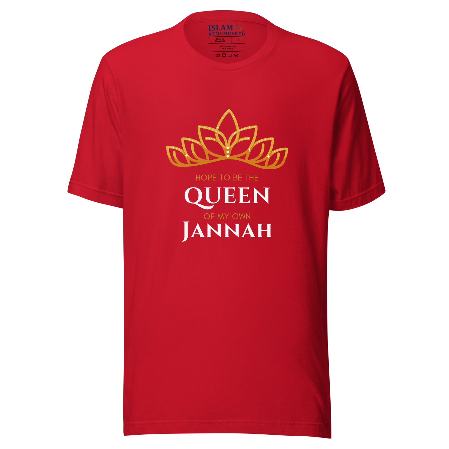 WOMEN's T-Shirt - QUEEN OF MY OWN JANNAH (Tiara) - White