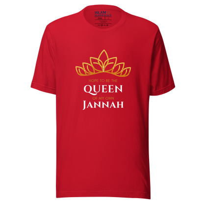 WOMEN's T-Shirt - QUEEN OF MY OWN JANNAH (Tiara) - White