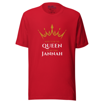 WOMEN's T-Shirt - QUEEN OF MY OWN JANNAH (Crown) - White