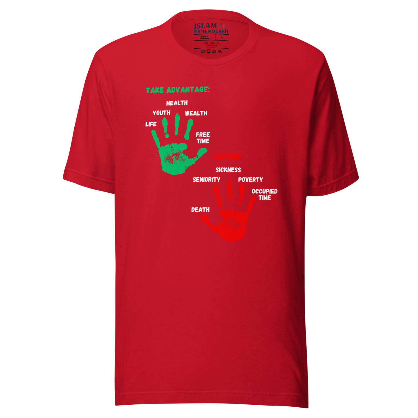 WOMEN's T-Shirt - ADVANTAGE BEFORE - Green/Red/White