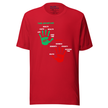 WOMEN's T-Shirt - ADVANTAGE BEFORE - Green/Red/White