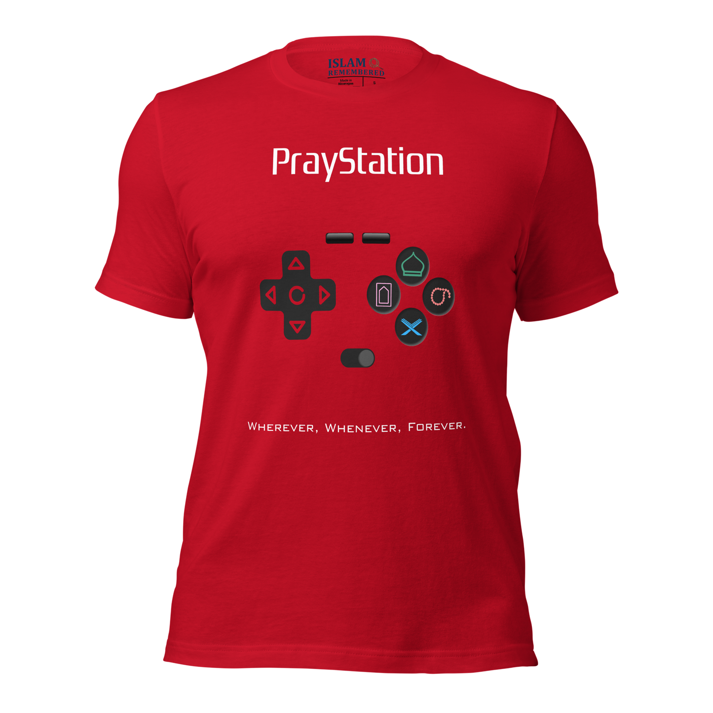 ADULT T-Shirt - PRAYSTATION (All Buttons) - White