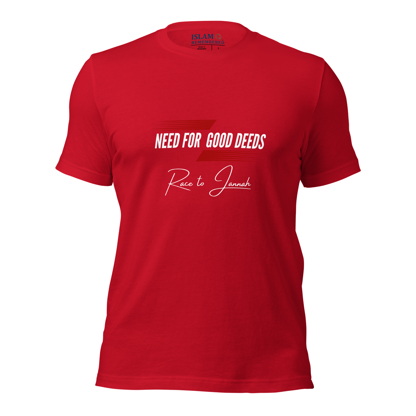 ADULT T-Shirt - NEED FOR GOOD DEEDS - White/Red