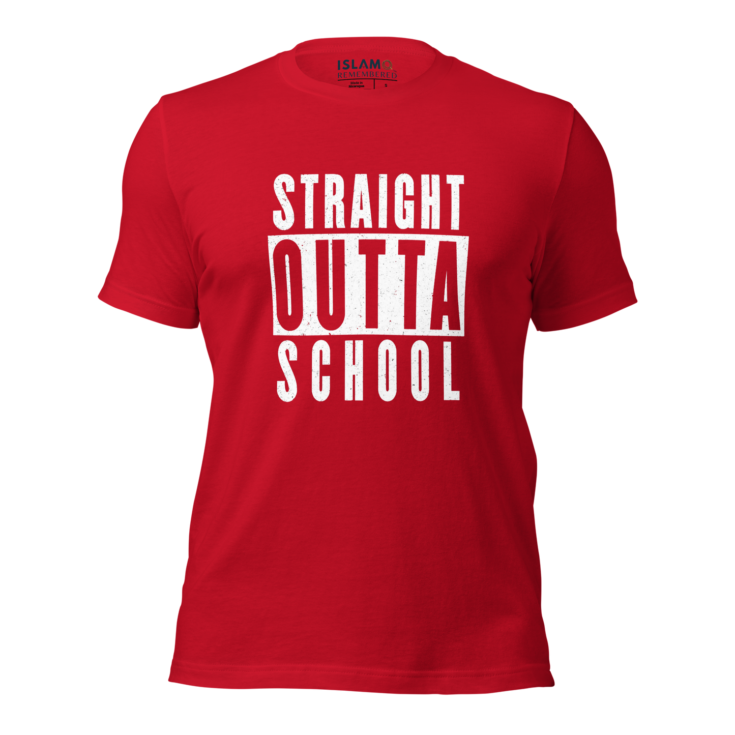ADULT T-Shirt - STRAIGHT OUTTA SCHOOL