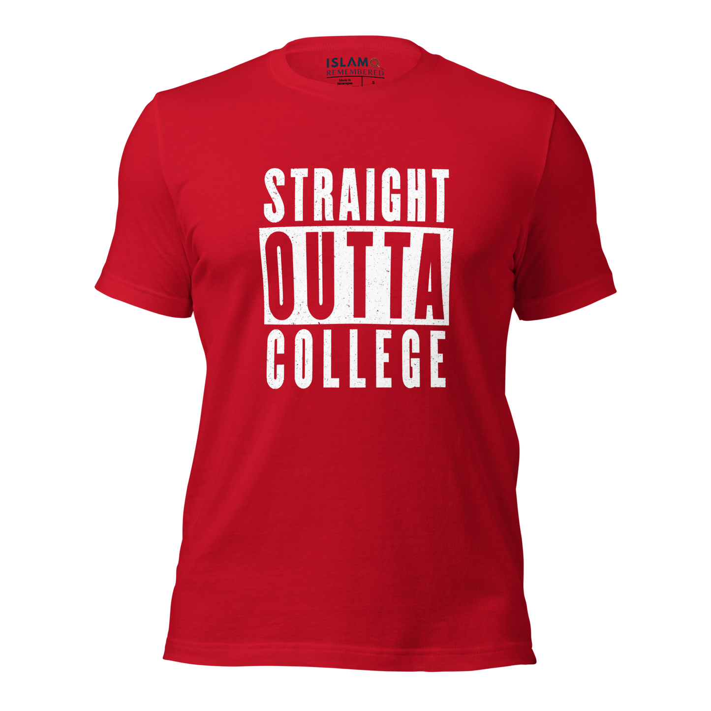 ADULT T-Shirt - STRAIGHT OUTTA COLLEGE