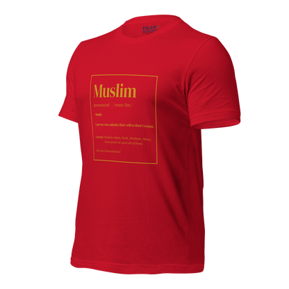 ADULT T-Shirt - MUSLIM DEFINITION - Gold