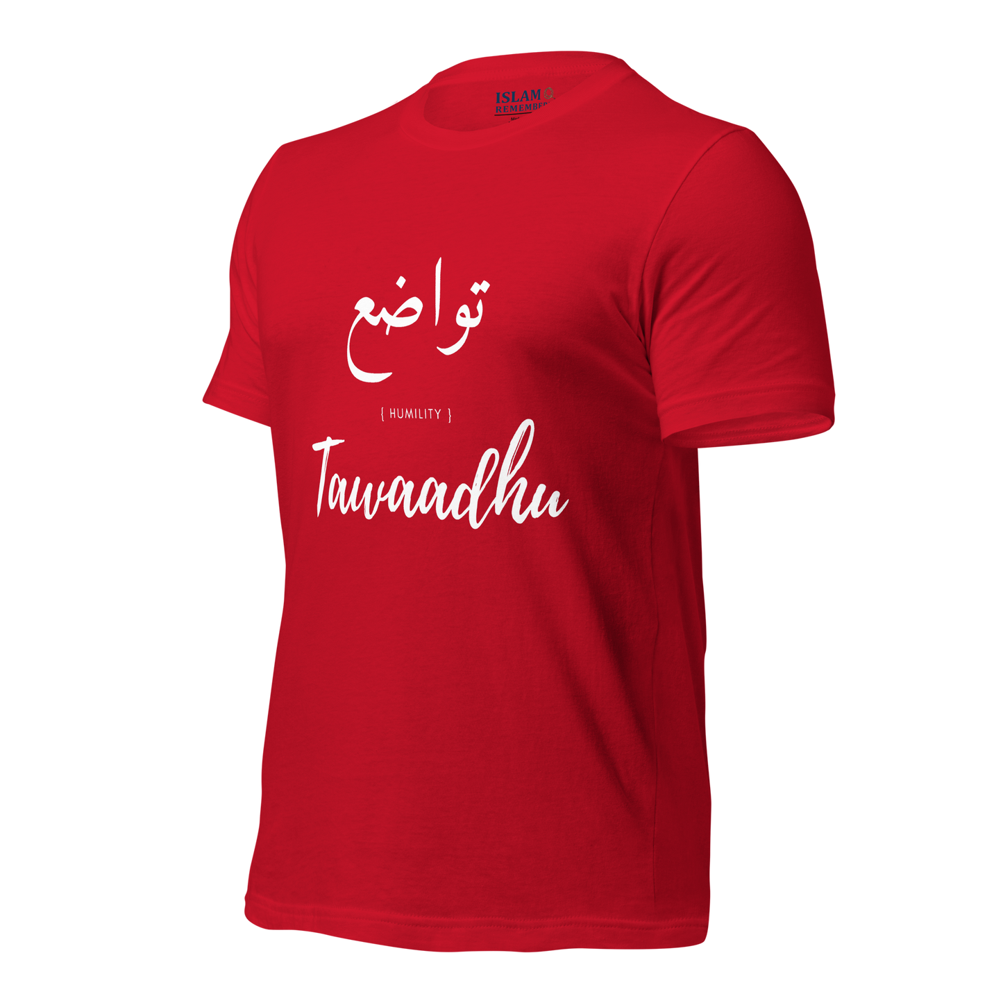 ADULT T-Shirt - TAWAADHU (HUMILITY) Arabic/English - White