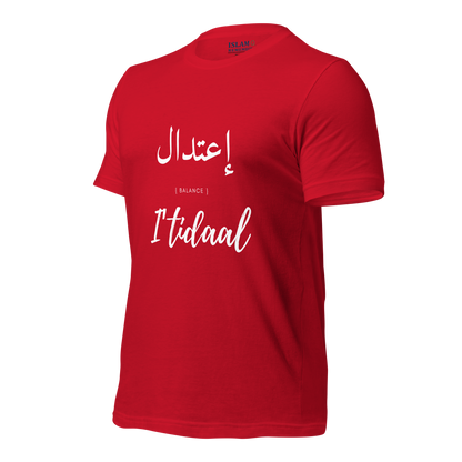 ADULT T-Shirt - I'TIDAAL (BALANCE) Arabic/English - White