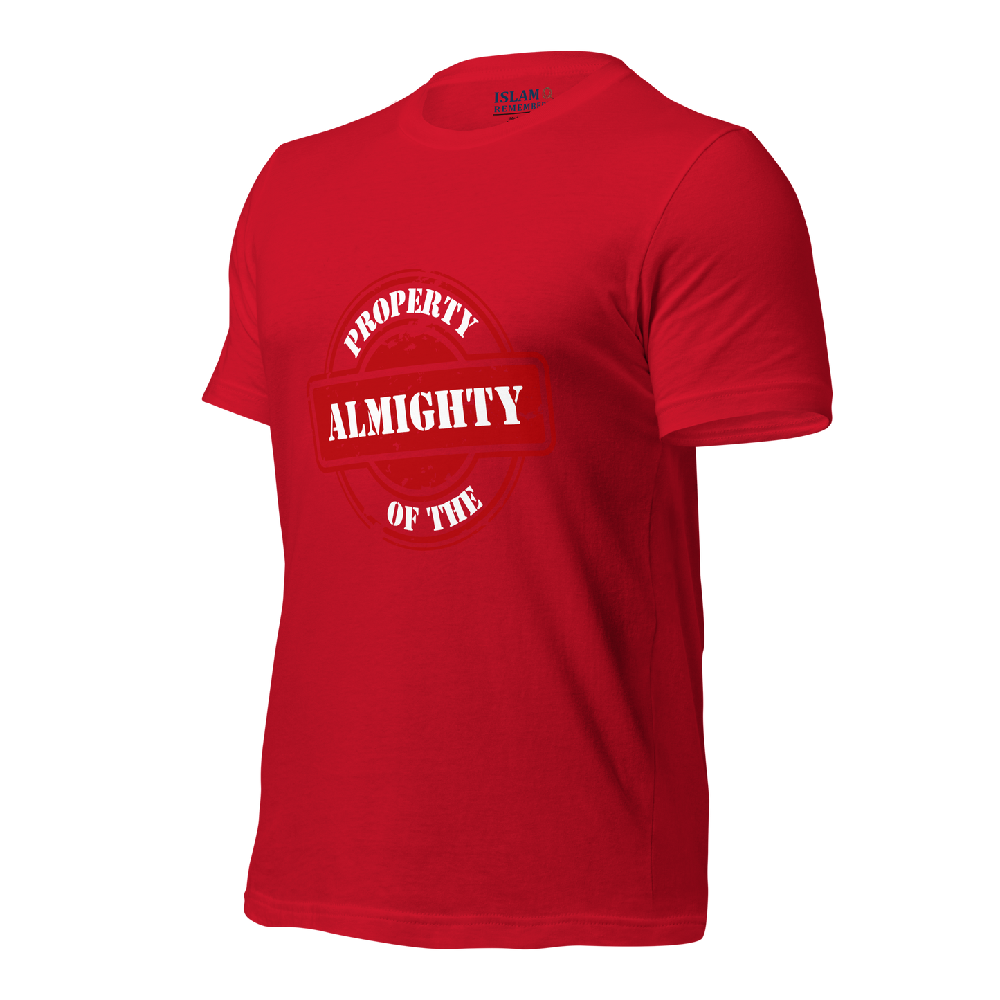 ADULT T-Shirt - PROPERTY OF THE ALMIGHTY - White/White/Red