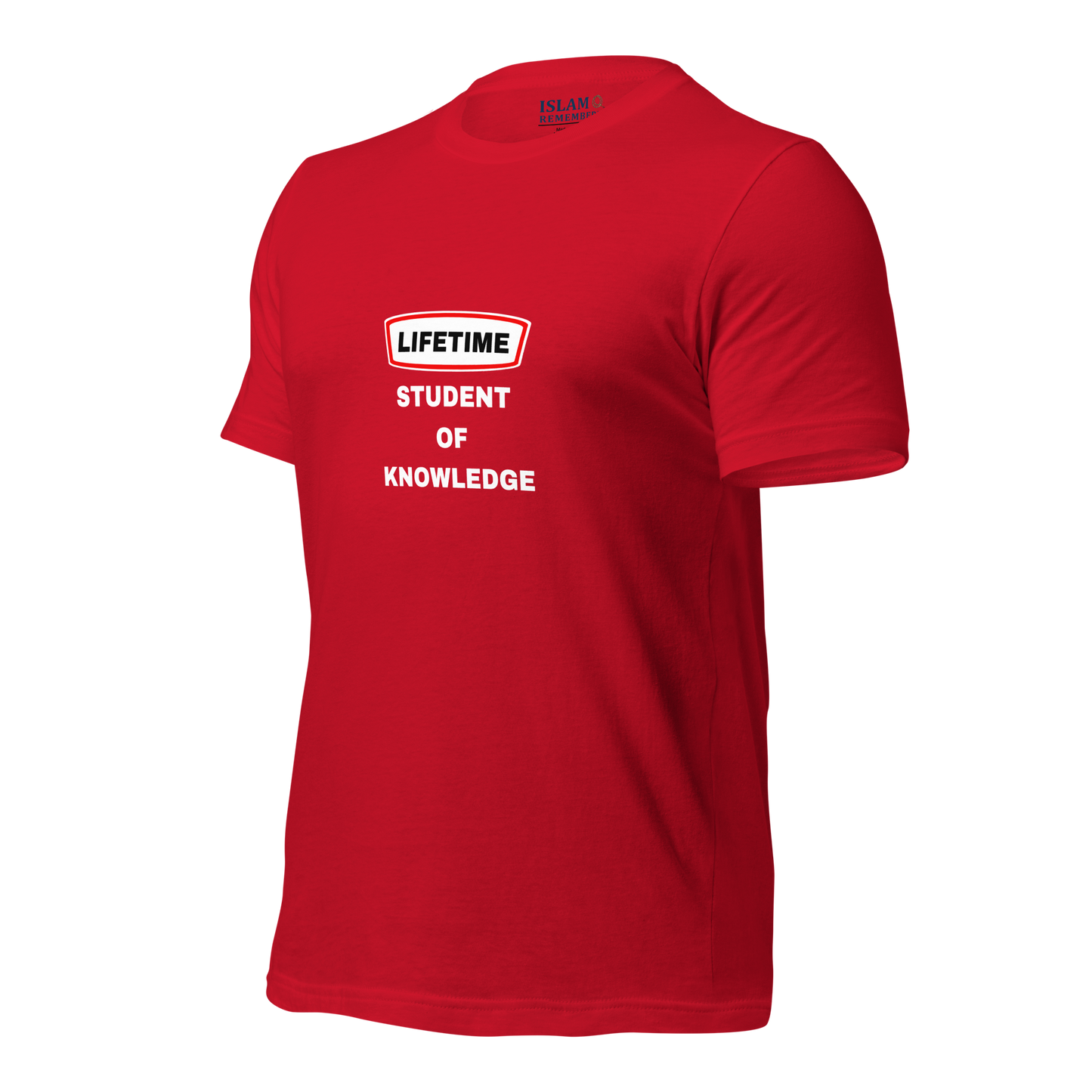 ADULT T-Shirt - LIFETIME STUDENT - White/Red