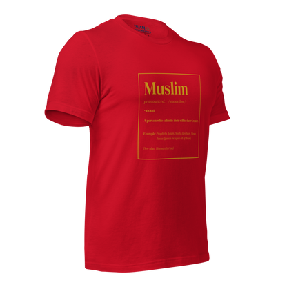 ADULT T-Shirt - MUSLIM DEFINITION - Gold