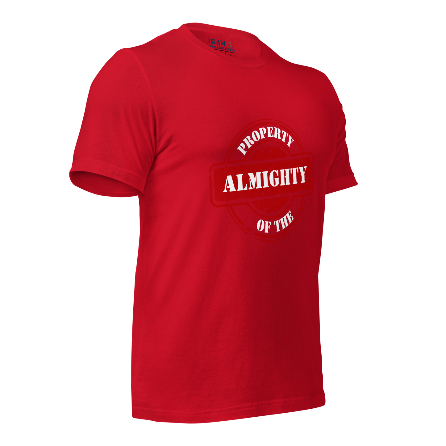 ADULT T-Shirt - PROPERTY OF THE ALMIGHTY - White/White/Red