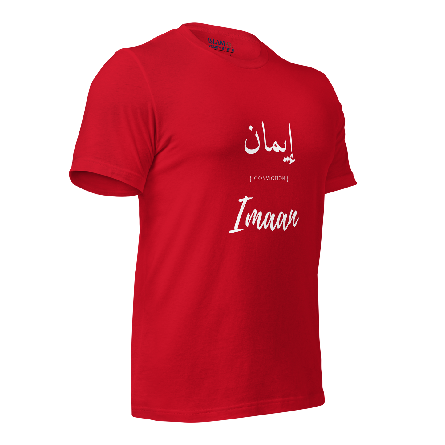 ADULT T-Shirt - IMAAN (CONVICTION) Arabic/English - White