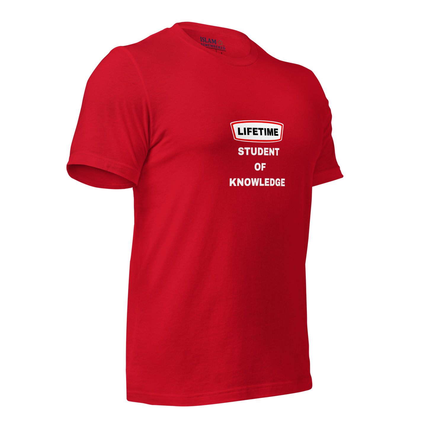 ADULT T-Shirt - LIFETIME STUDENT - White/Red