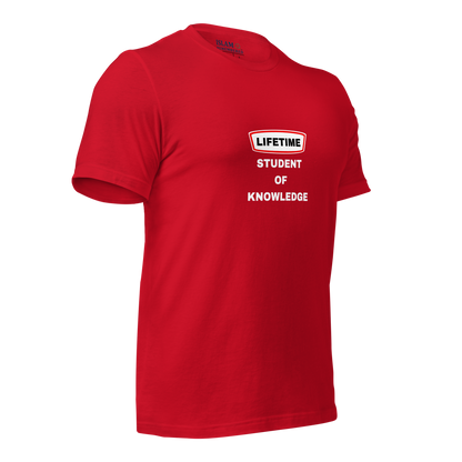 ADULT T-Shirt - LIFETIME STUDENT - White/Red