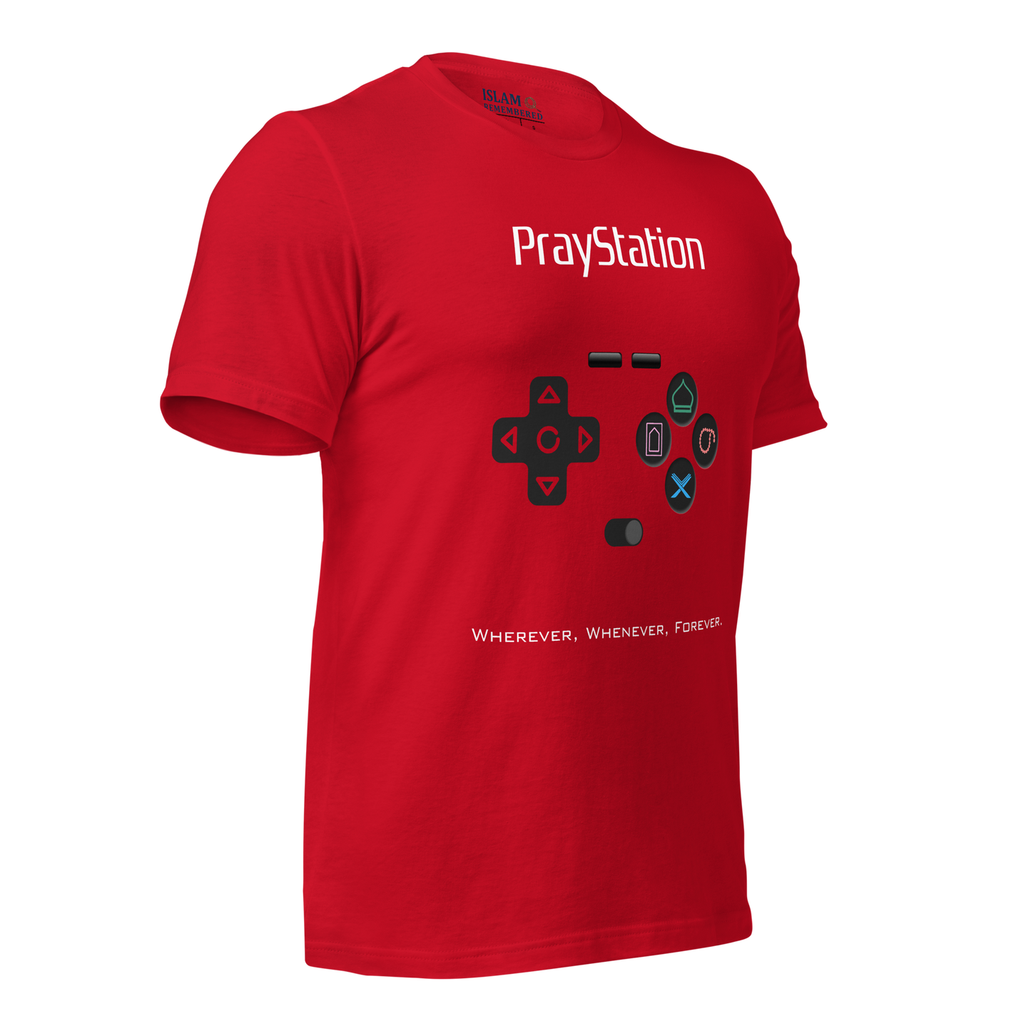 ADULT T-Shirt - PRAYSTATION (All Buttons) - White