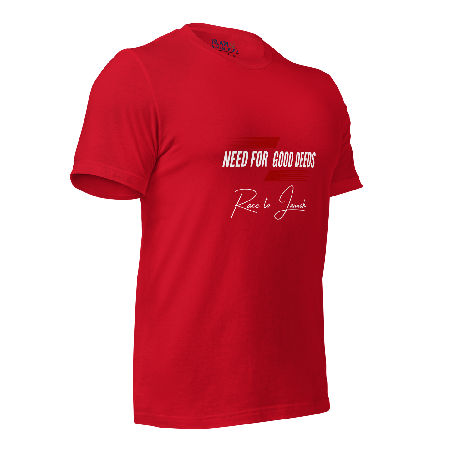 ADULT T-Shirt - NEED FOR GOOD DEEDS - White/Red