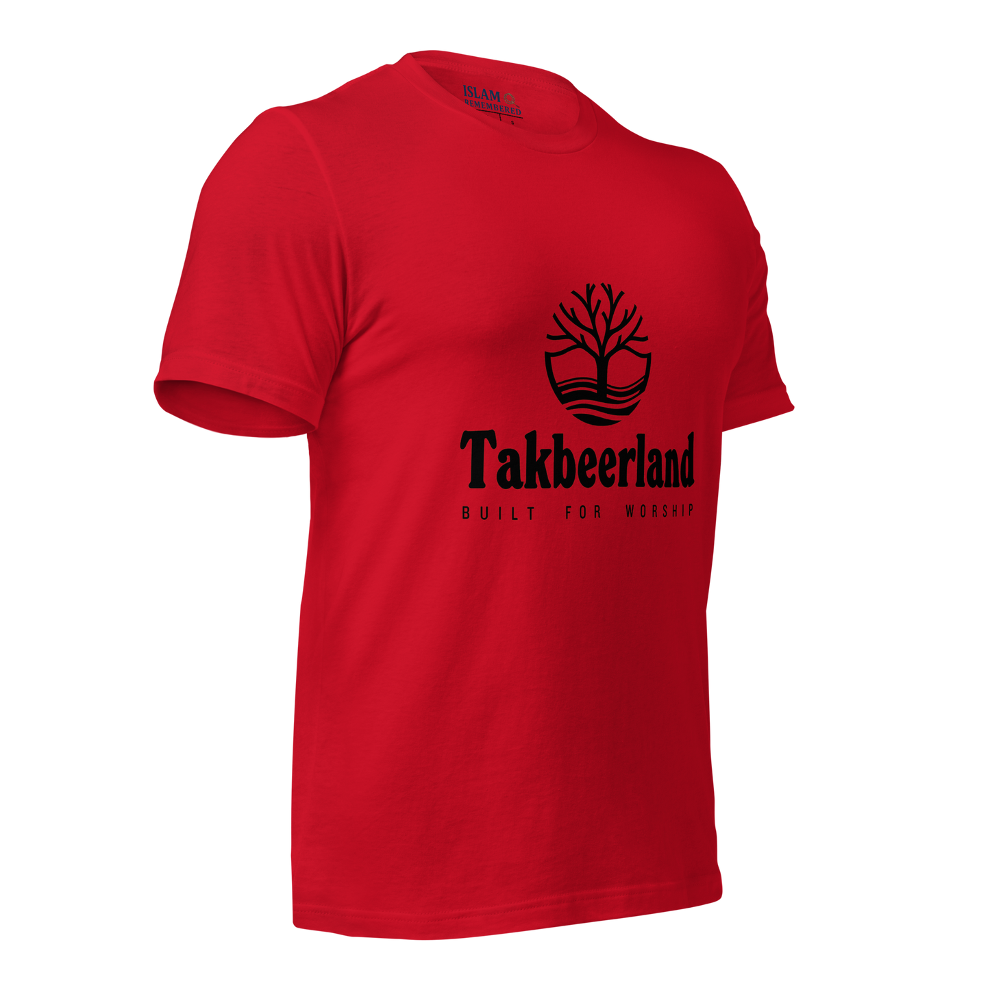 ADULT T-Shirt - TAKBEERLAND FULL LOGO (Centered/Medium) - Black