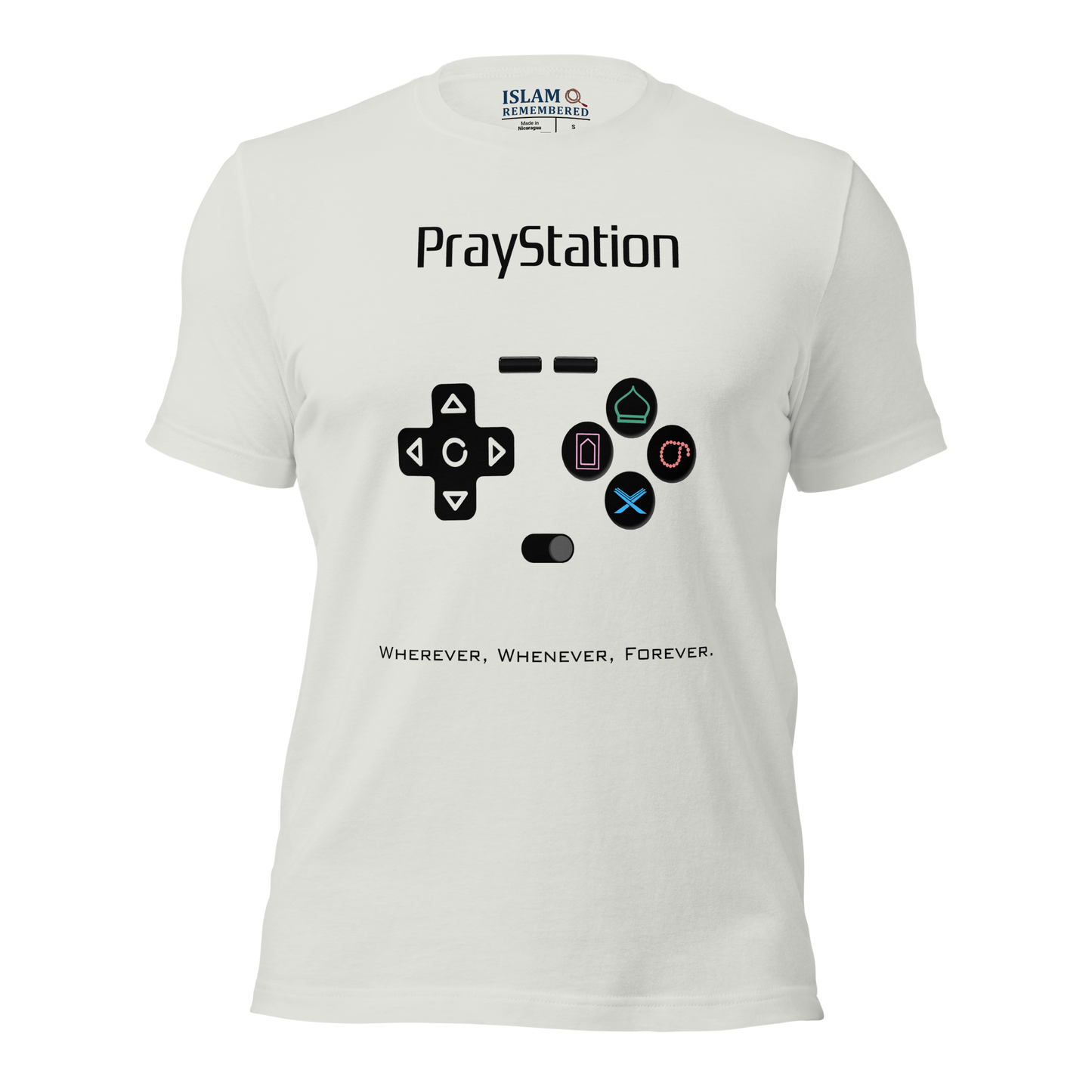 ADULT T-Shirt - PRAYSTATION (All Buttons) - Black