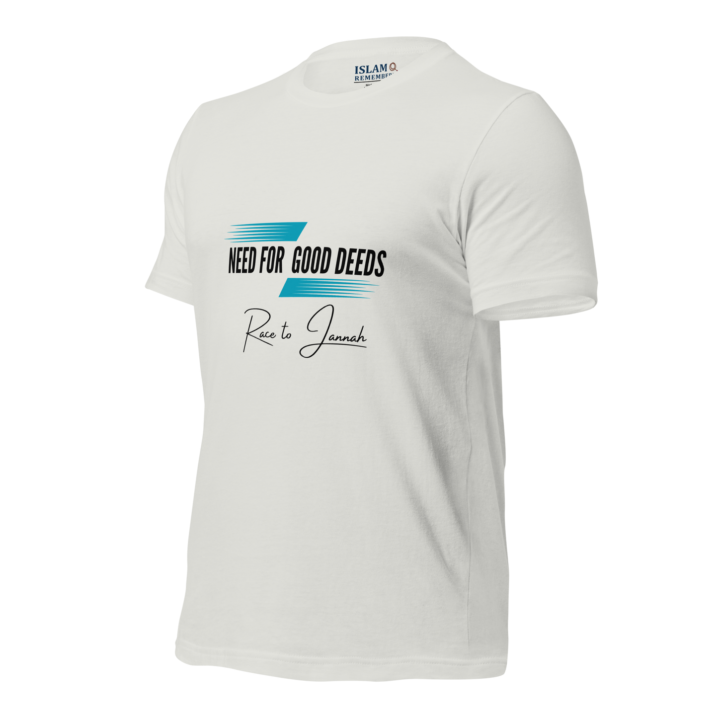 ADULT T-Shirt - NEED FOR GOOD DEEDS - Black/Light Blue