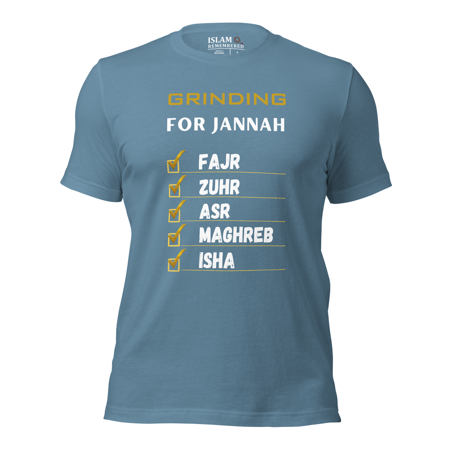 ADULT T-Shirt - GRINDING FOR JANNAH - White