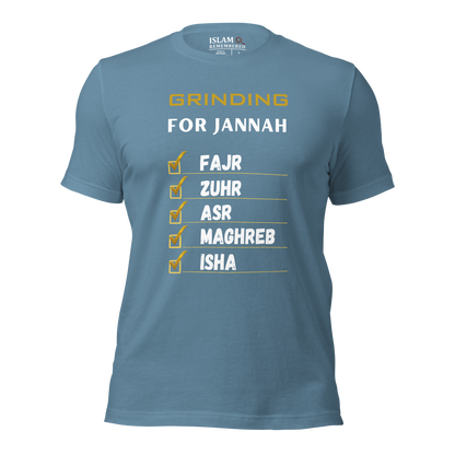 ADULT T-Shirt - GRINDING FOR JANNAH - White