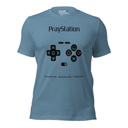 ADULT T-Shirt - PRAYSTATION (All Buttons) - Black