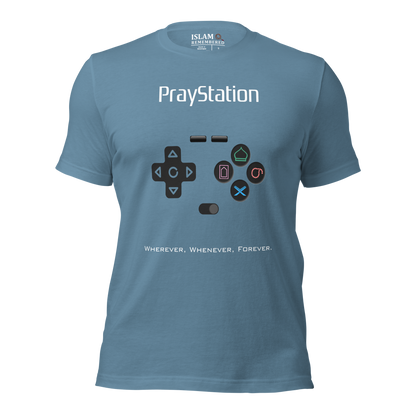 ADULT T-Shirt - PRAYSTATION (All Buttons) - White