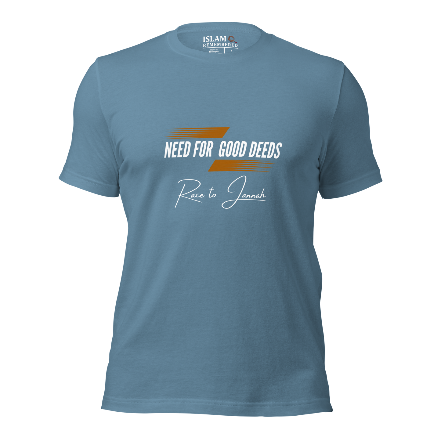 ADULT T-Shirt - NEED FOR GOOD DEEDS - White/Orange