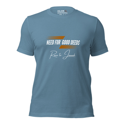 ADULT T-Shirt - NEED FOR GOOD DEEDS - White/Orange