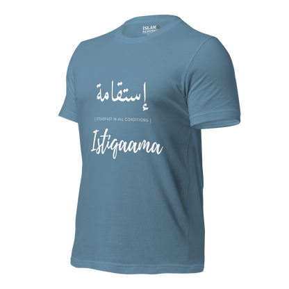 ADULT T-Shirt - ISTIQAAMA (STEADFAST) Arabic/English - White