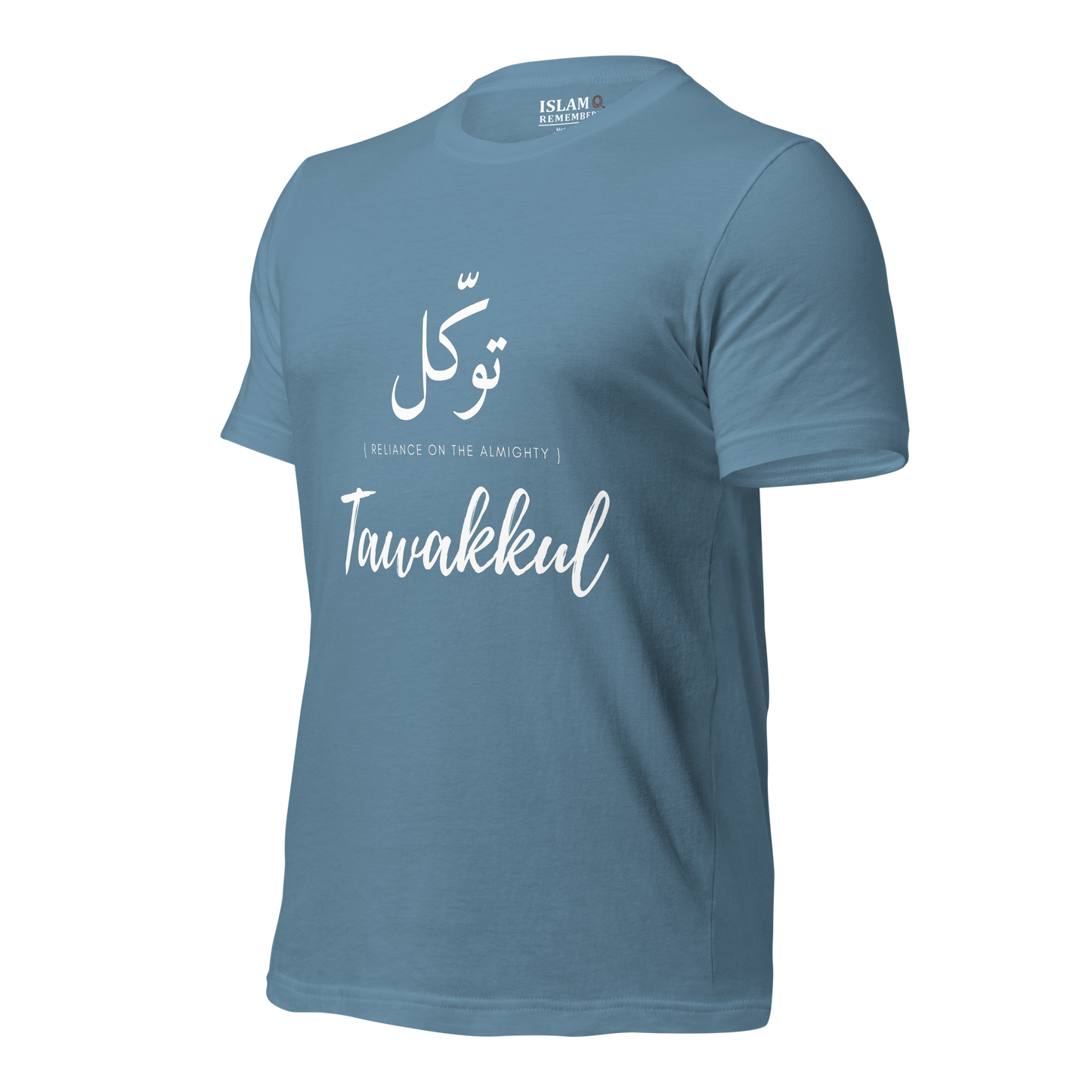 ADULT T-Shirt - TAWAKKUL (RELIANCE) Arabic/English - White