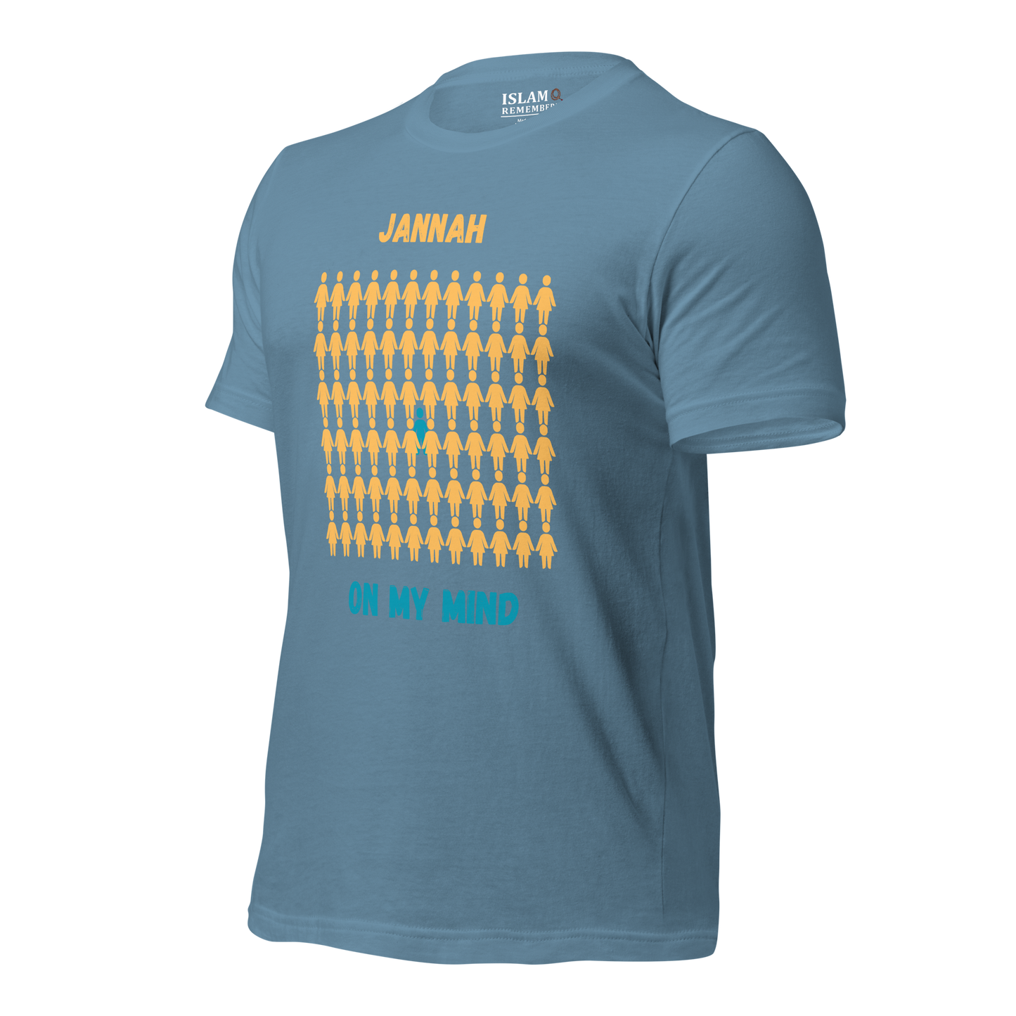 MEN's T-Shirt - JANNAH ON MY MIND - Gold/Blue/Blue