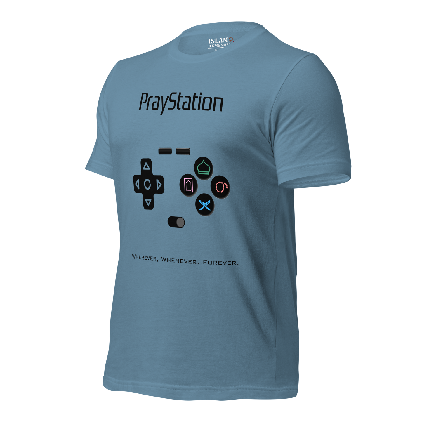 ADULT T-Shirt - PRAYSTATION (All Buttons) - Black