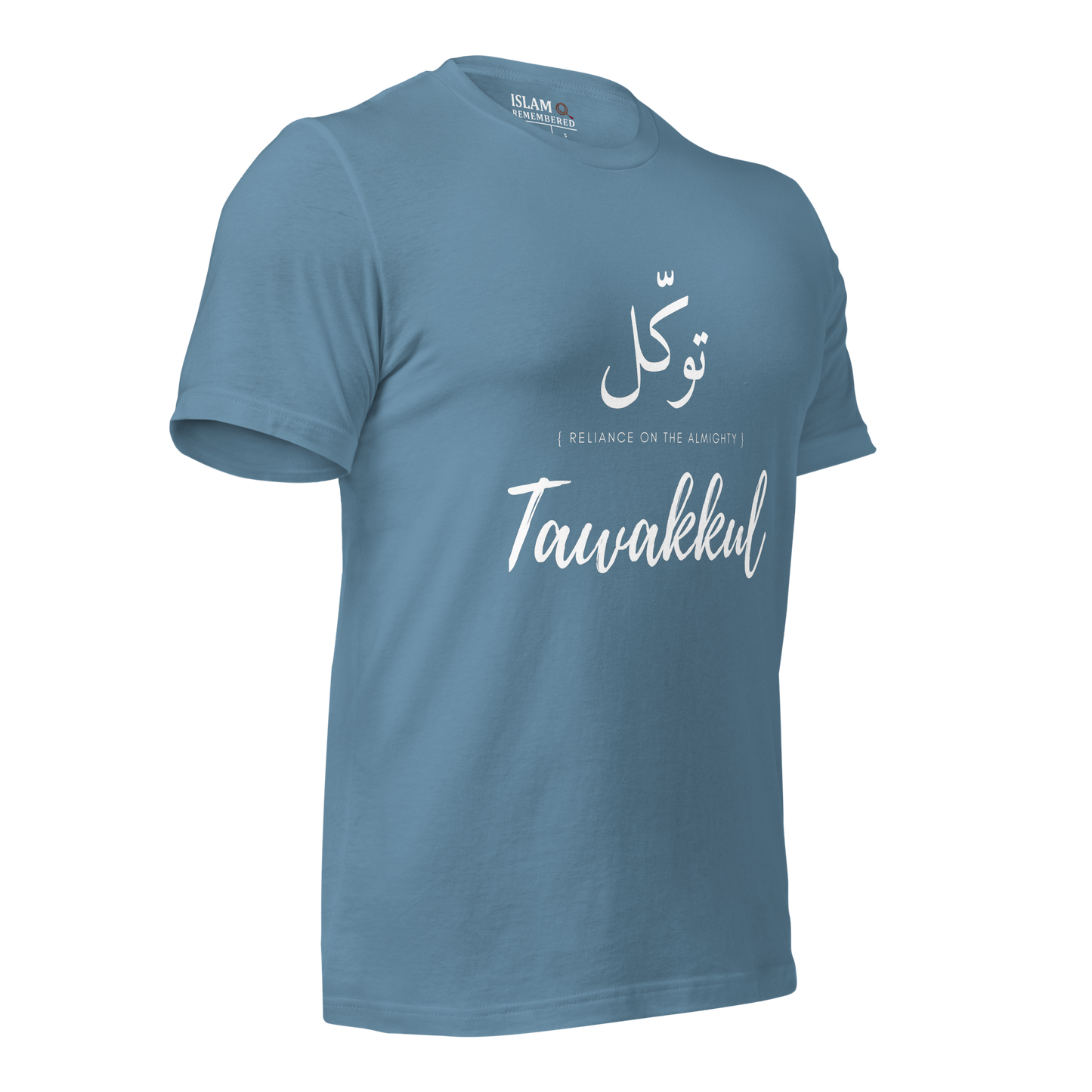 ADULT T-Shirt - TAWAKKUL (RELIANCE) Arabic/English - White