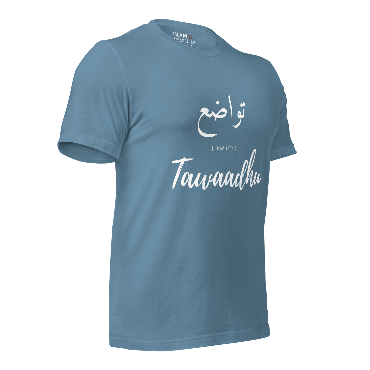 ADULT T-Shirt - TAWAADHU (HUMILITY) Arabic/English - White