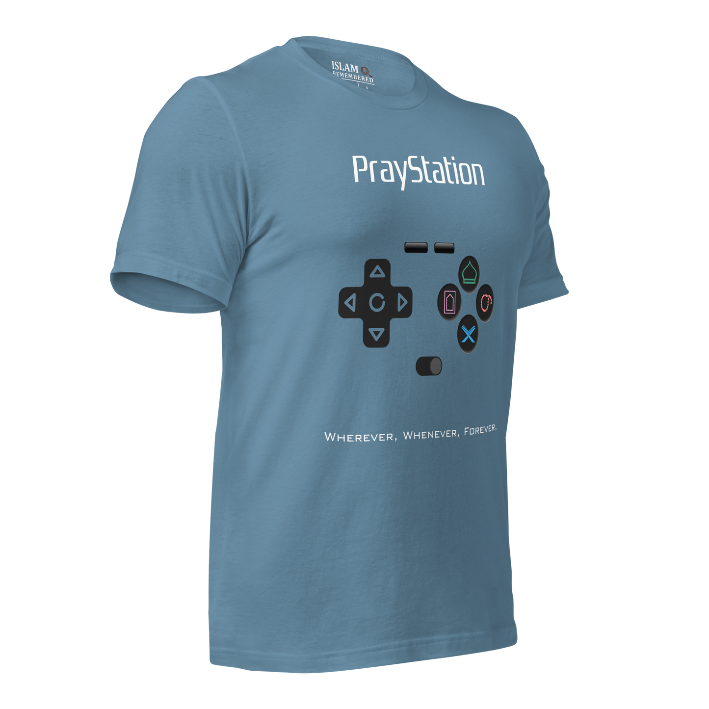 ADULT T-Shirt - PRAYSTATION (All Buttons) - White