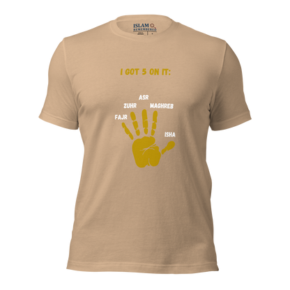 ADULT T-Shirt - I GOT 5 ON IT - Gold/Black