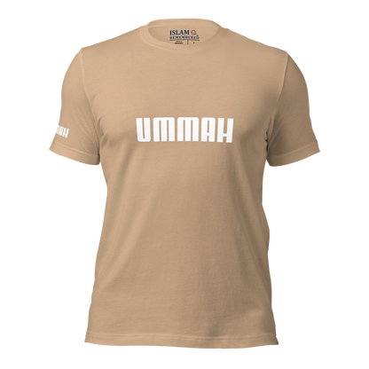 ADULT T-Shirt - UMMAH (w/ Arm Logo) - White