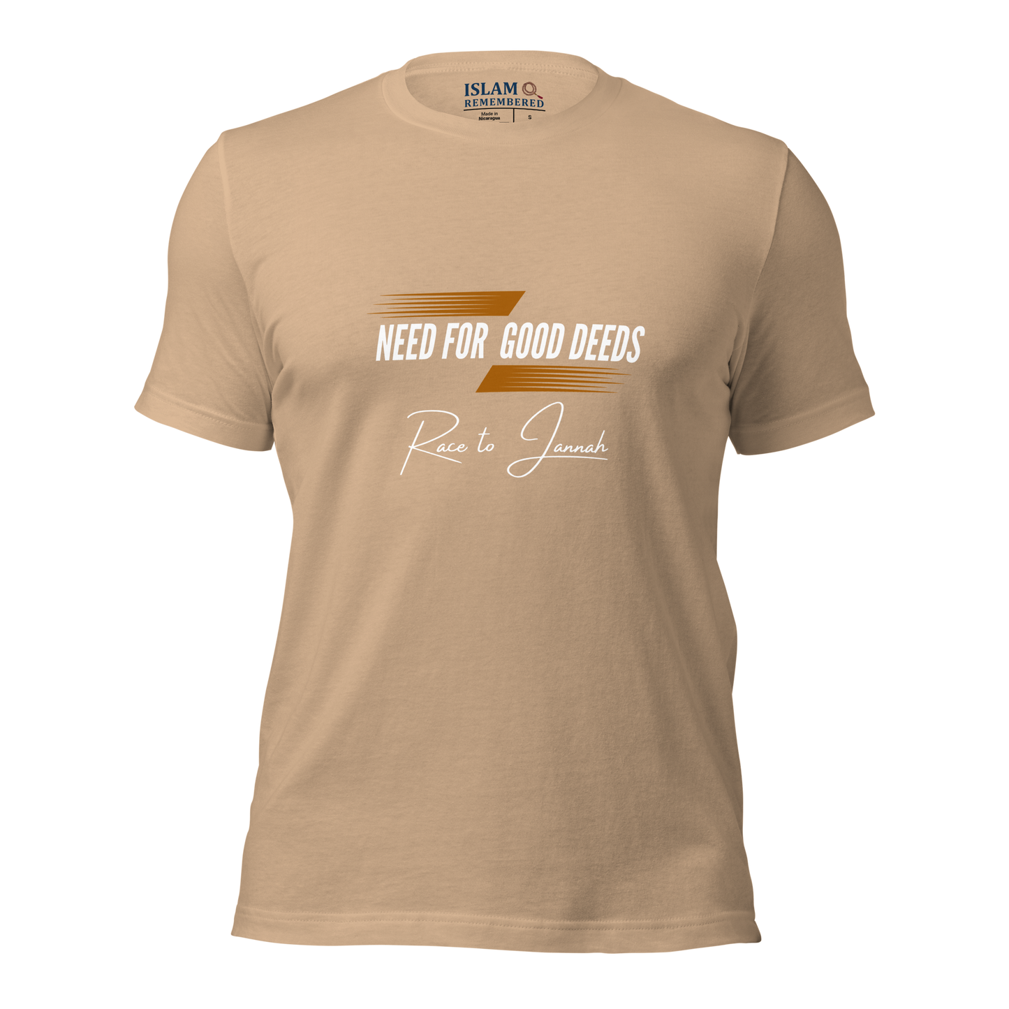 ADULT T-Shirt - NEED FOR GOOD DEEDS - White/Orange