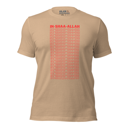 ADULT T-Shirt - INSHAA-ALLAH - Red