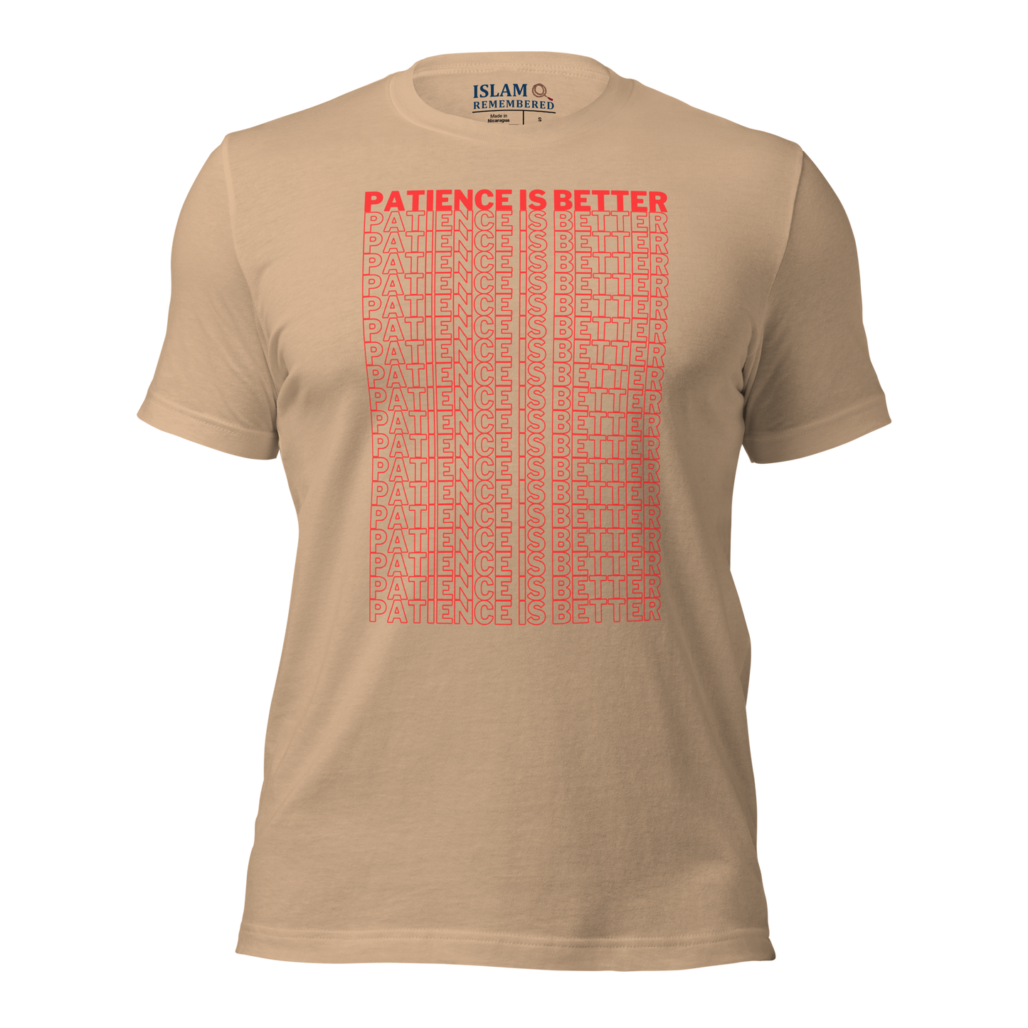 ADULT T-Shirt - PATIENCE IS BETTER - Red