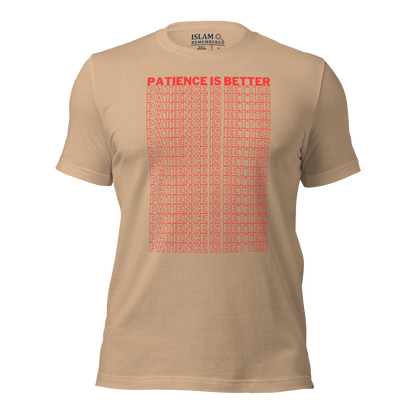 ADULT T-Shirt - PATIENCE IS BETTER - Red