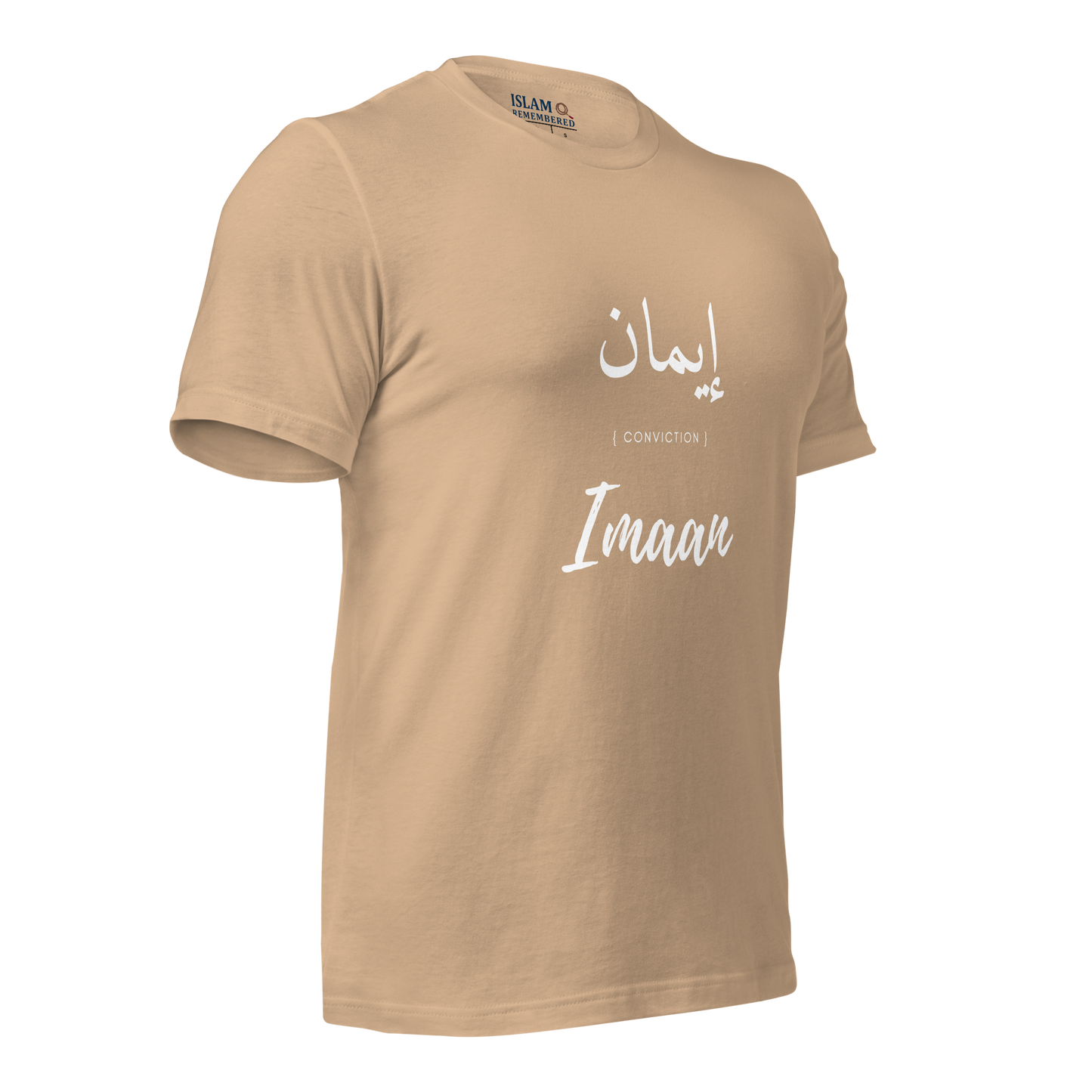 ADULT T-Shirt - IMAAN (CONVICTION) Arabic/English - White