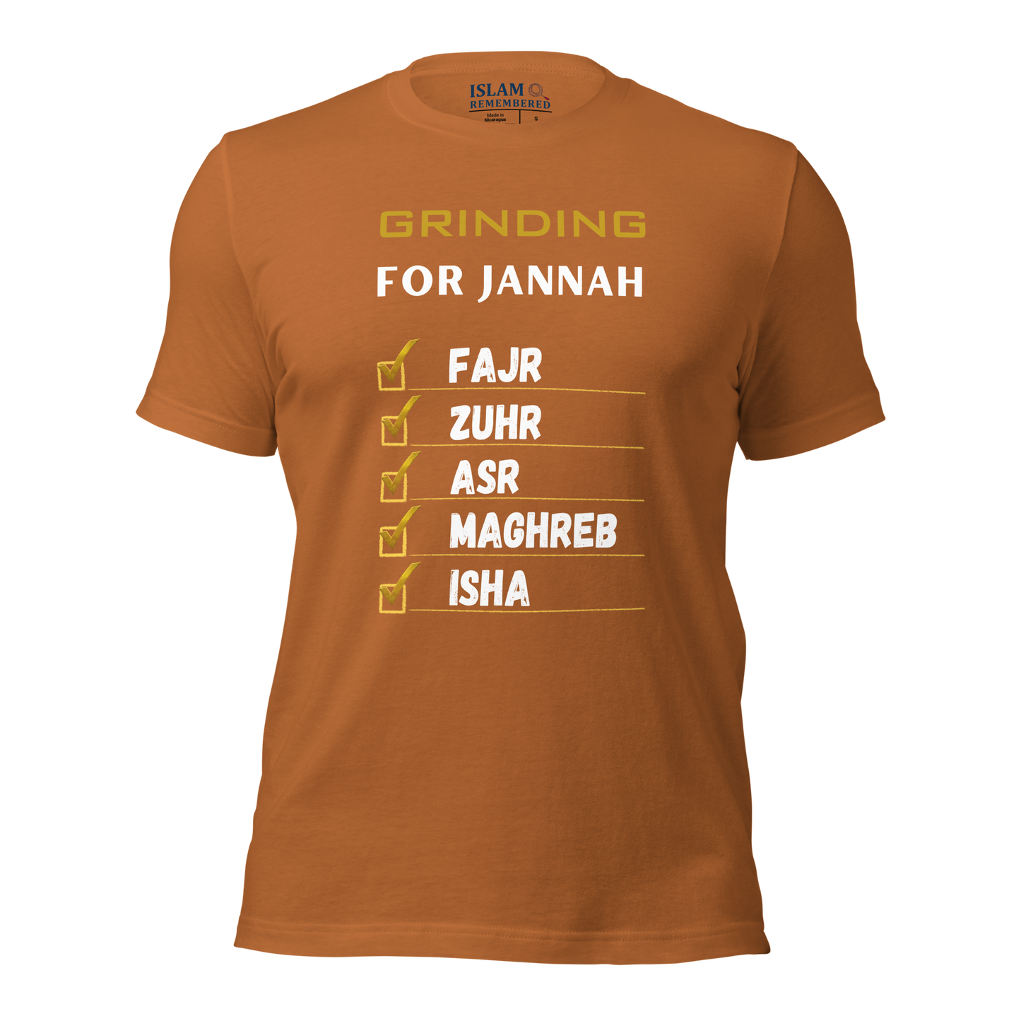 ADULT T-Shirt - GRINDING FOR JANNAH - White