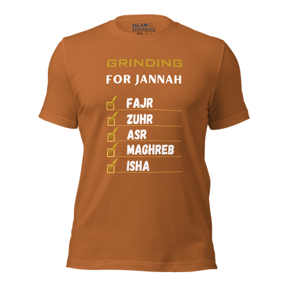 ADULT T-Shirt - GRINDING FOR JANNAH - White