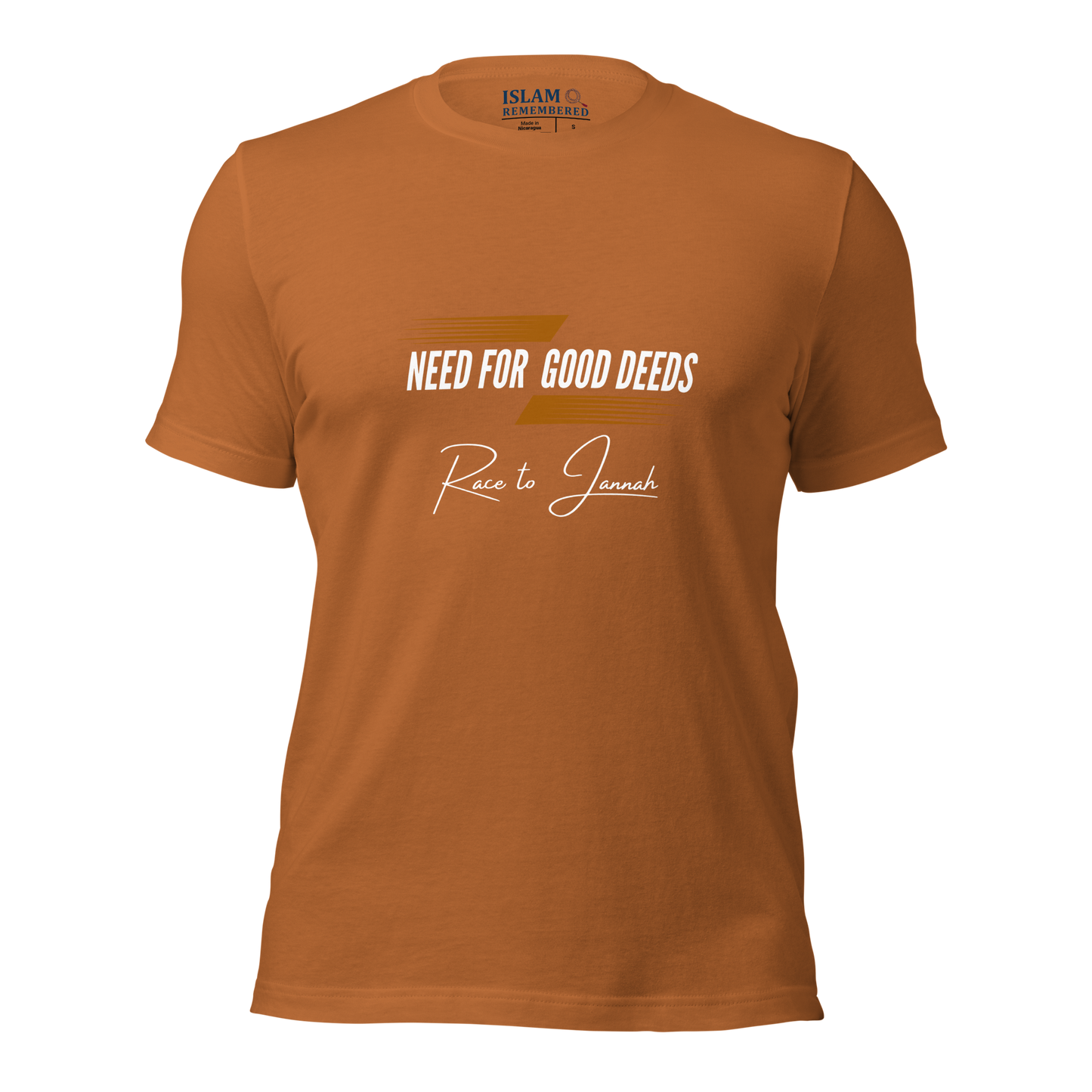 ADULT T-Shirt - NEED FOR GOOD DEEDS - White/Orange