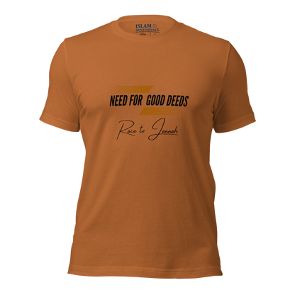 ADULT T-Shirt - NEED FOR GOOD DEEDS - Black/Orange