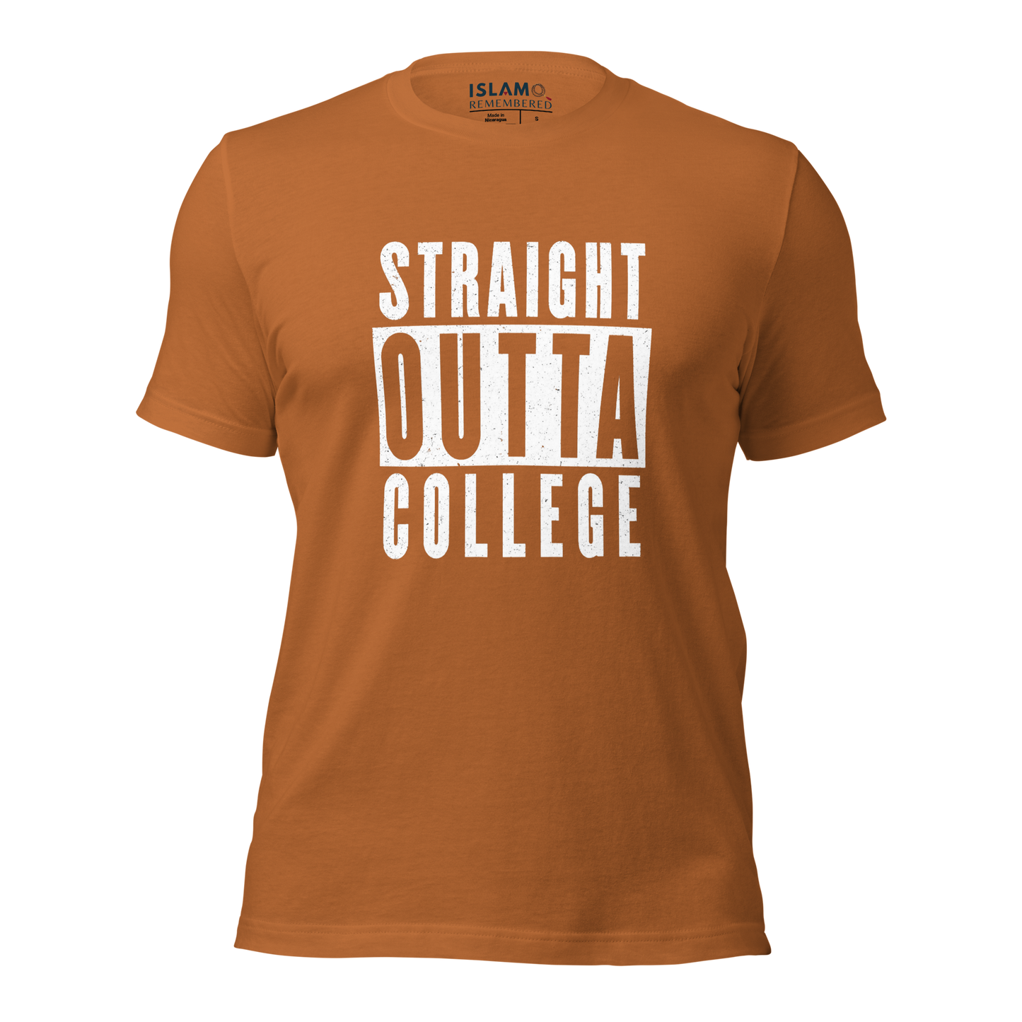 ADULT T-Shirt - STRAIGHT OUTTA COLLEGE